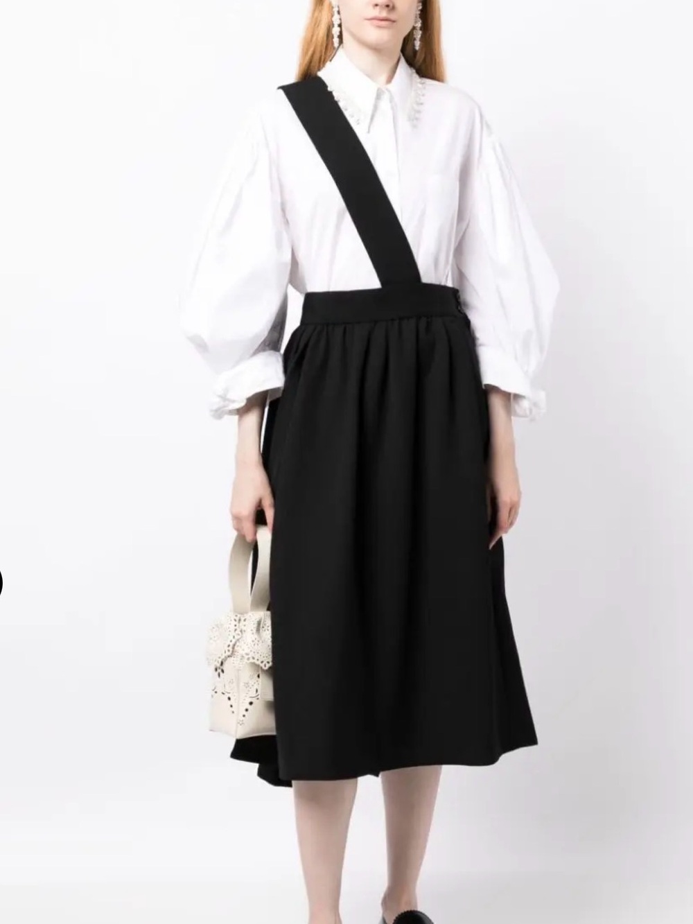 Commme Des Garçons 100% Black Wool Skirt